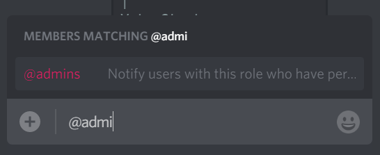 Role mentioning in Discord